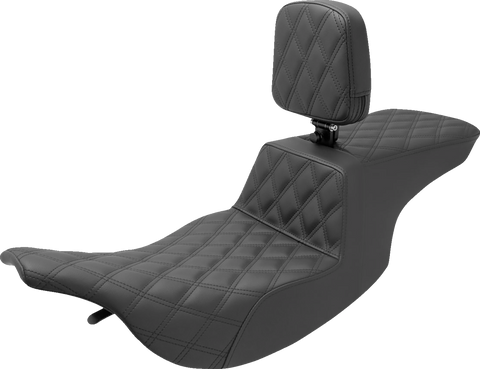 Tour Step-Up Seat - Rider Backrest - Full Lattice Stitch - FL &