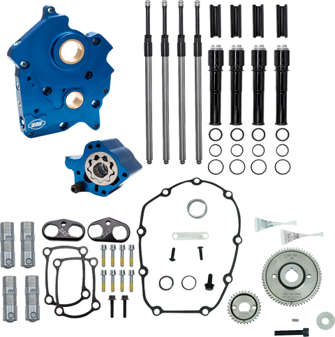 Cam Chest Kit without Cams - Gear Drive - Water Cooled - Black Pushrods - M8