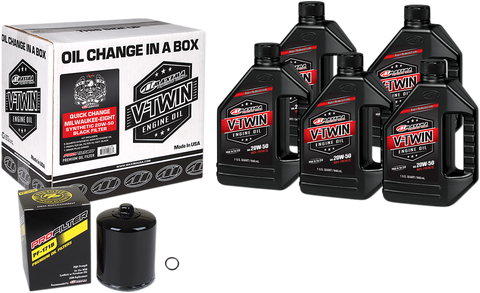 Quick Change M8 Synthetic 20W-50 Oil Change Kit - Black Filter