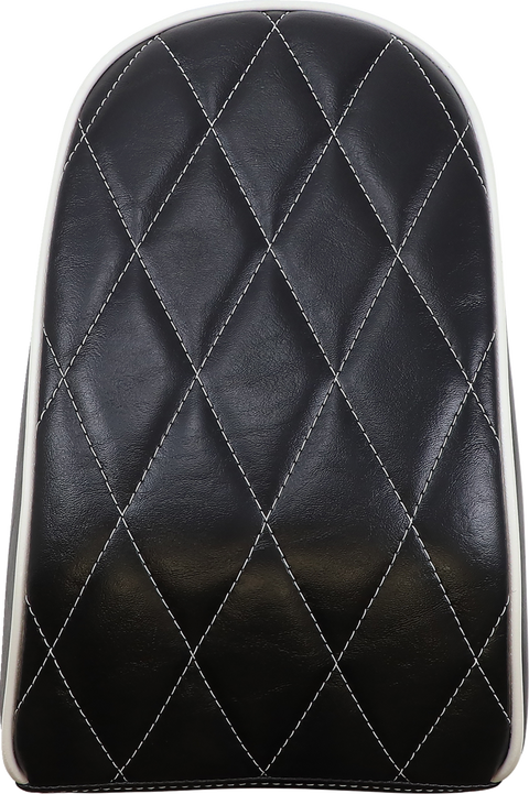 Bare Bones Pillion Pad - Diamond - Black w/ White Stitch - FLFB/S &