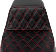 Step-Up Seat - Front Lattice Stitch - Red Stitch - FLH/FLT '08-'23