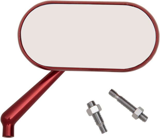 Mirror - Side View - Oval - Red - Right