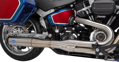 2-into-1 Superstreet Exhaust System - 50 State - M8 Softail - Stainless Steel