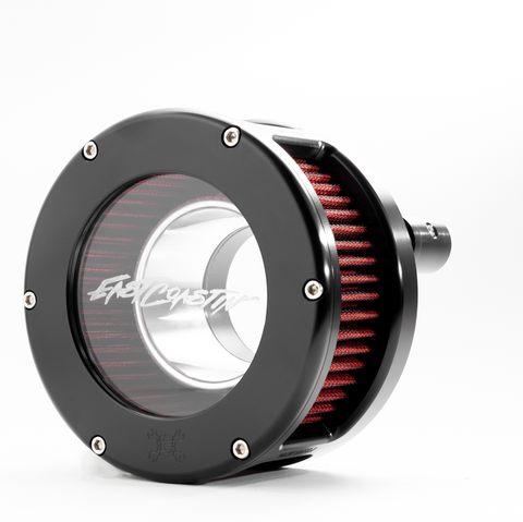 M-Eight BA AIR CLEANER KIT, BLACK FINISH, RED FILTER : 5434-EC