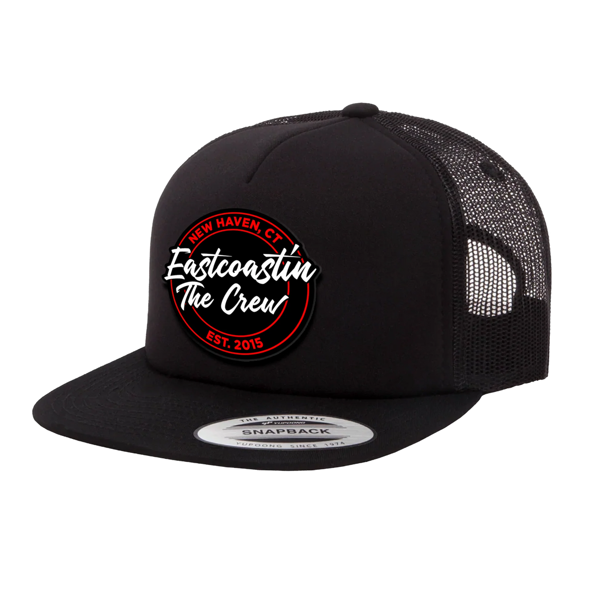 Black & Red The Crew Trucker Snapback