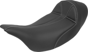 Dominator Solo Seat - Extended Reach - w/o Backrest - Black w/ Gray Stitching - FL '08-'24