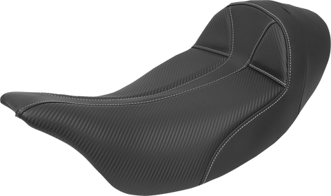 Dominator Solo Seat - Extended Reach - w/o Backrest - Black w/ Gray Stitching - FL &