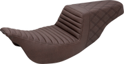 Step-Up Seat - Front Tuck-n-Roll/Rear Lattice Stitch - Brown - FL '08-'24