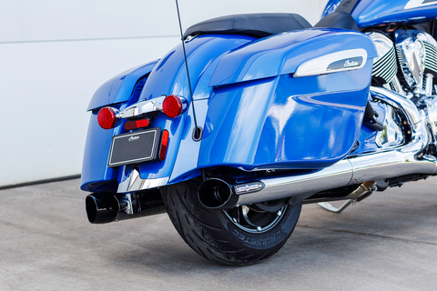 4" Broadhead Slip-On Mufflers - Slash Cut - Chrome