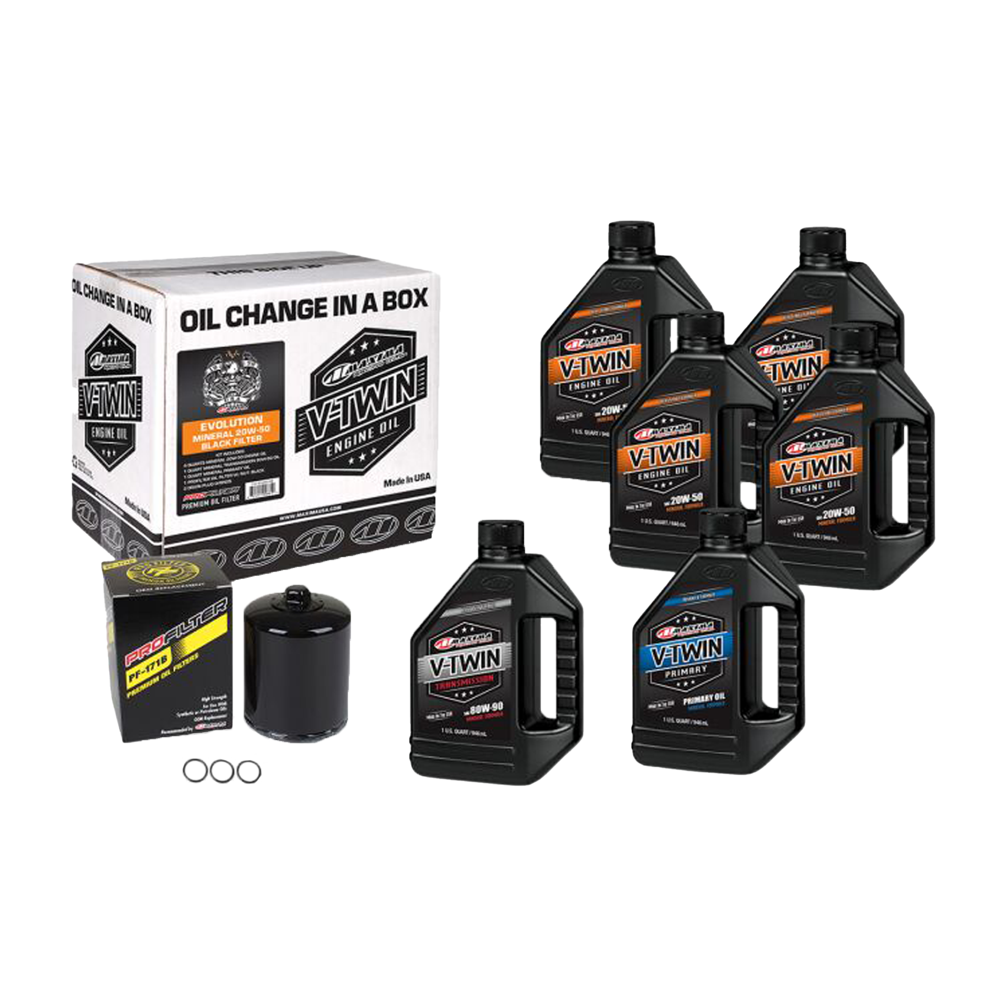 Part: EVO/FXR Evolution Mineral 20W-50 Oil Change Kit