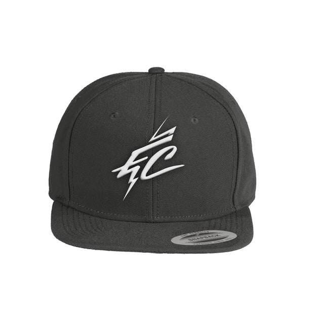 Black & White EC lighting bolt trucker snapback