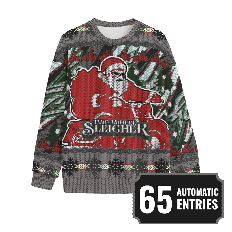 Two Wheel Slaeigher Ugly Sweater