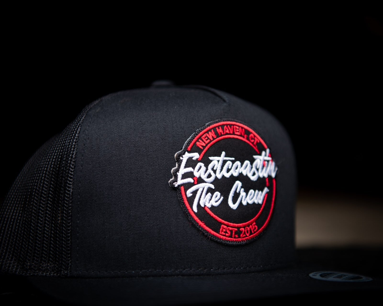 Black & Red The Crew Trucker Snapback