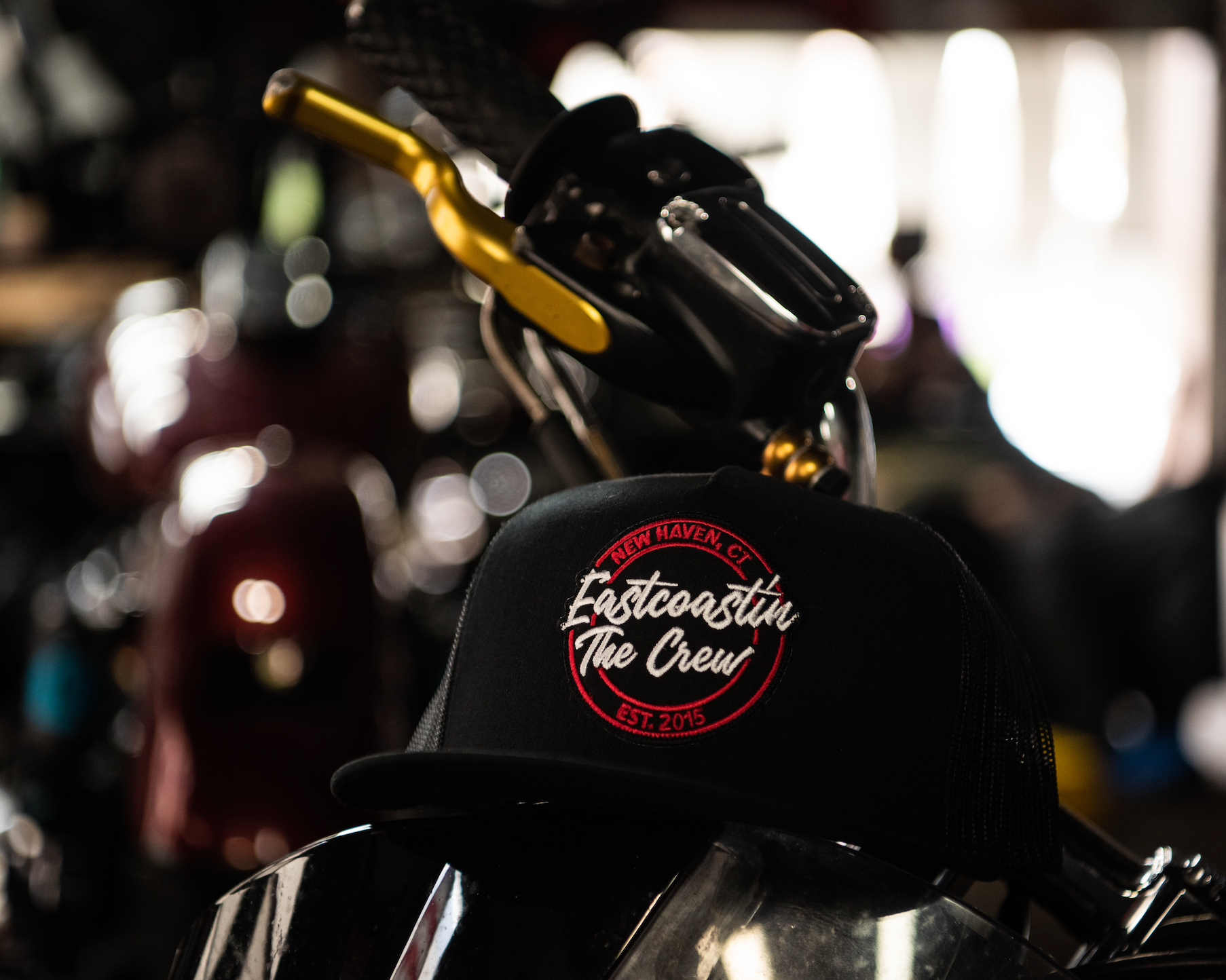 Black & Red The Crew Trucker Snapback