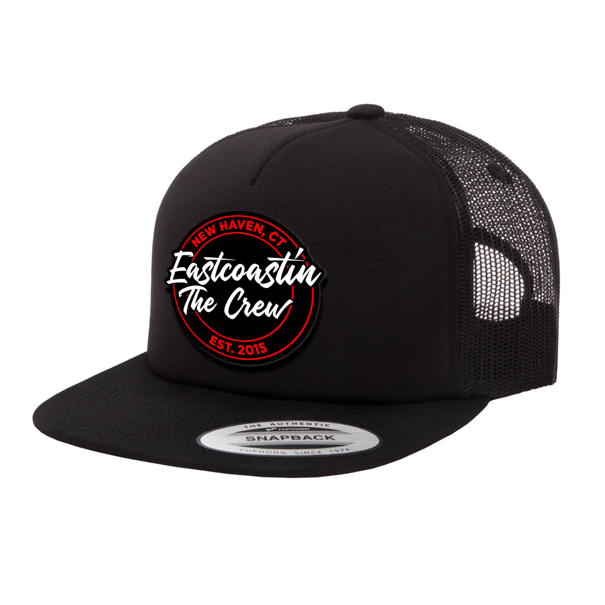 Black & Red The Crew Trucker Snapback